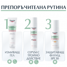 Eucerin DERMOPURE Комплект Измиващ гел с тройно действие 150 ml + DermoPure серум с тройно действие 40 ml