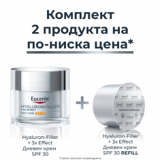 Eucerin Hyaluron-Filler Дневен крем SPF30 50 ml + Пълнител 50 ml