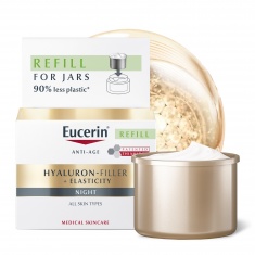 Eucerin® Hyaluron-Filler+Elasticity Нощен крем за лице - Пълнител 50 ml