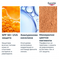 Eucerin Hydro Protect SPF50+ Слънцезащитен ултралек флуид за лице - Тъмен 50 ml