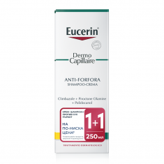 Eucerin ДУО Dermo Capillaire Крем-Шампоан против сух пърхот за сърбящ скалп 250 ml 1+1