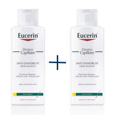 Eucerin ДУО Dermo Capillaire Крем-Шампоан против сух пърхот за сърбящ скалп 250 ml 1+1