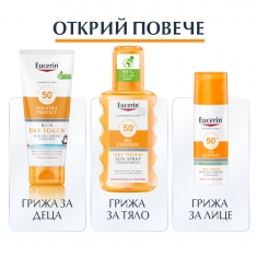 Eucerin® Комплект Слънцезащита за лице и тяло Oil Control SPF 50+