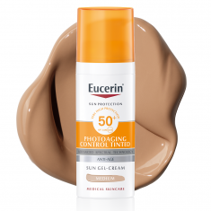 Eucerin Photoaging Control SPF50+ Оцветен слънцезащитен гел-крем за лице - Тъмен 50 ml