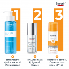 Eucerin Photoaging Control SPF50+ Оцветен слънцезащитен гел-крем за лице - Тъмен 50 ml