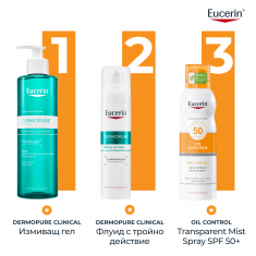 Eucerin Oil Control Protect SPF50 Охлаждащ слънцезащитен спрей за тяло 200 ml