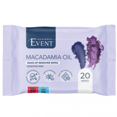 EVENT Make-Up Влажни кърпички за почистване на грим с масло от макадамия х20 броя