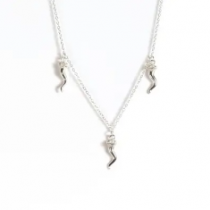 FARMA BIJOUX Колие с 3 рога за късмет 1S3C