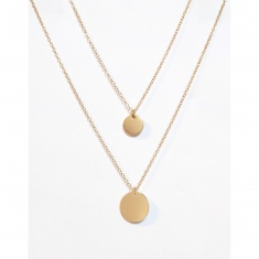 FARMA BIJOUX Колие с двойна плочка Glamour Collection 35/40 cm