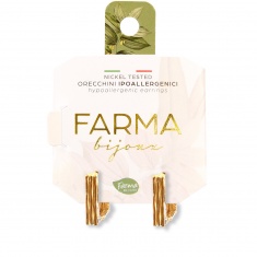 FARMA BIJOUX Квадратни златни обеци 17 mm