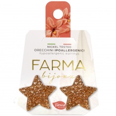 FARMA BIJOUX Обеци блестящи звезди 18 mm
