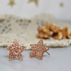 FARMA BIJOUX Обеци блестящи звезди 18 mm