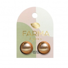 FARMA BIJOUX Обици малки копчета 10 mm, златни G018