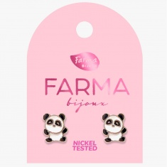 FARMA BIJOUX Обици панда 10 mm PS970