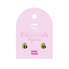 FARMA BIJOUX Обици пчела 7 mm, сребърна PS971