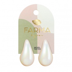 FARMA BIJOUX Обици перлена капка 30 mm WOW13