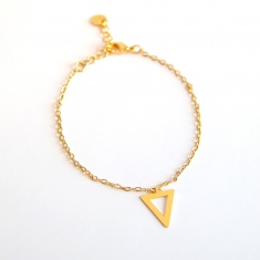FARMA BIJOUX Златна гривна с триъгълник 16/19 cm