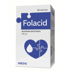 Folacid 600 μg Фолиева киселина x90 таблетки