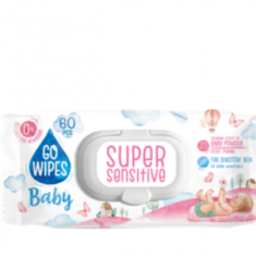 Go Wipes Бебешки мокри кърпи за много чувствителна кожа с анибактериален ефект x60 броя