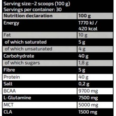 Gold Line / Oat Meal / with Protein, BCAA, Glutamine, MCT / 3 kg.