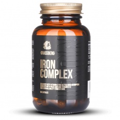 GRASSBERG Iron Complex - Желязо + Витамин C + Фолиева Киселина + Витамин B12 | 60 caps