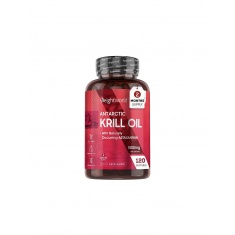 Грижа за сърцето, мозъка и зрението - Масло от Антарктически крил 1 g, 120 софтгел капсули - Krill oil