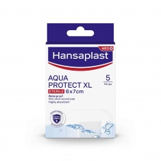 Hansaplast Aqua Protect пластири XL 6 cm х7 cm х5 броя