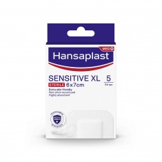 Hansaplast Sensitive пластири XL 6 cm х7 cm х5 броя