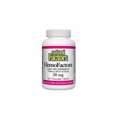 HemoFactors® / Желязо 20 mg х 60 дъвчащи таблетки Natural Factors