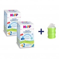 Hipp 204 Combiotic 2 Адаптирано мляко 800 гр. - 2 бр. + ПОДАРЪК Контейнер