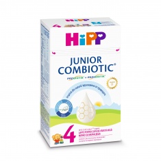 Hipp 2099 JUNIOR Combiotic 4 Mляко за малки деца 500 g + тренировъчна чаша – розова