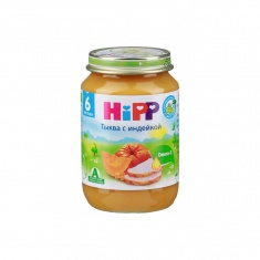 Hipp 6183 Пюре от тиква с картофи и пуешко месо 190гр.
