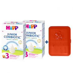 Hipp Combiotic 3 Mляко за малки деца 500 гр. х2 броя + Кутия за храна