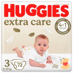 Huggies Екстра Кеър пелени 3 (6-10 kg) х72 броя