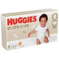 Huggies Екстра Кеър пелени 4 (8-16 kg) х60 броя