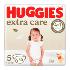 Huggies Екстра Кеър пелени 5 (11-25 kg) х50 броя