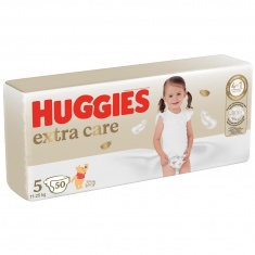 Huggies Екстра Кеър пелени 5 (11-25 kg) х50 броя