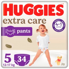 Huggies ExtraCare Гащи 5 (12-17кг) х34 броя