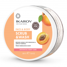Ikarov Измивен скраб за лице и тяло с кайсия 200 ml