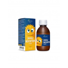 Immu Booster Liquid - Имуностимулиращ сироп за деца с бета глюкани, цинк + витамин С и D3, 150 ml, с вкус на ябълка