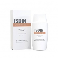 ISDIN Тониран слънцезащитен флуид SPF 50+ с депигментиращо действие 50 ml