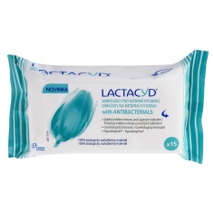 Lactacyd Antibacterials Мокри кърпички за интимната зона х15 броя 