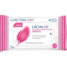 Lactacyd Sensitive Мокри кърпички за интимната зона х15 броя