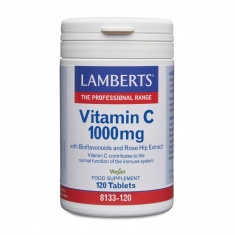 Lamberts Витамин С 1000 mg с биофлавоноиди и шипки х120 таблетки