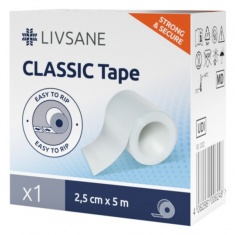 Livsane Classic Прикрепваща ролка 2,5 cm x5 m