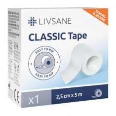 Livsane Classic Прикрепваща ролка 2,5 cm x5 m