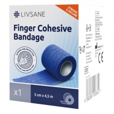 Livsane Фиксиращ самозалепващ бинт 5 cm х4,5 cm - 1 брой