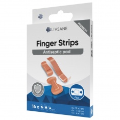 Livsane Premium Пластири за пръсти в 3 размера х16 броя