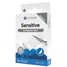 Livsane Premium Sensitive Лента пластир 6 cm x1 m
