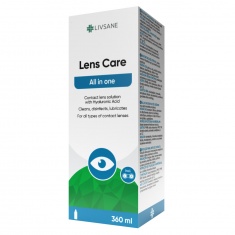 Livsane Разтвор и контейнер за контактни лещи 360 ml